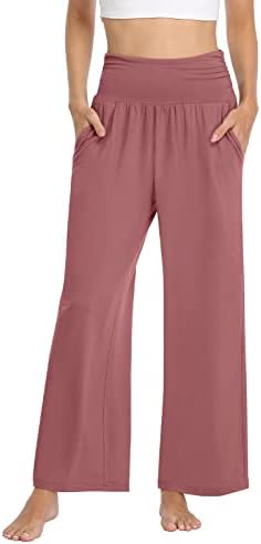 Womens Summer Wide Leg Pants Petite Casual Loose Yoga Sweatpants Comfy