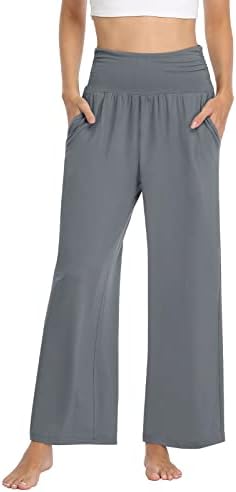 Womens Summer Wide Leg Pants Petite Casual Loose Yoga Sweatpants Comfy