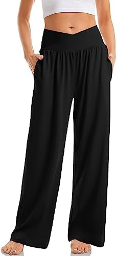 Womens Wide Leg Casual Loose Pants Yoga Sweatpants
