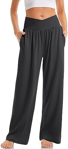 Womens Wide Leg Casual Loose Pants Yoga Sweatpants