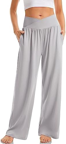 Womens Wide Leg Casual Loose Pants Yoga Sweatpants