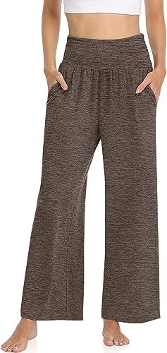 Women's Wide Leg Plus Size Elastic Waist Yoga Sweat Pants Casual Loose