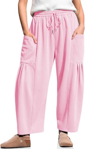 Wide Leg Sweatpants Women Casual Baggy Barrel Harem Pants Pockets
