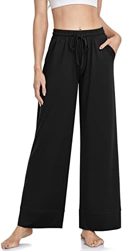Wide Leg Yoga Pants for Women Petite High Waist Comfy Pajamas Pants