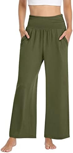 Women Wide Leg Yoga Pants Plus Size High Waist Comfy Loose Lounge