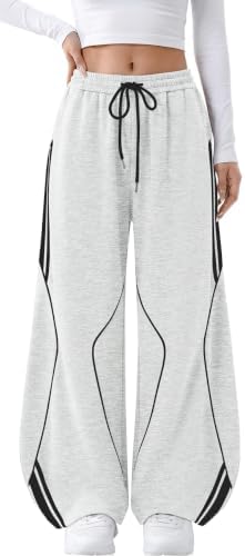 Womens Y2K Baggy Barrel Sweatpants Striped Wide Leg Joggers