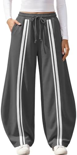 Y2K Barrel Sweatpants Women Wide Leg Baggy Teen Girls Joggers Pants