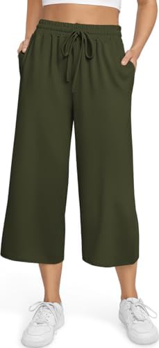 Yoga Pants for Women Plus Size Capri Casual Wide Leg Yoga Sweatpants