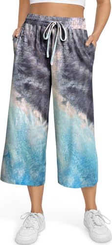 Yoga Pants for Women Plus Size Capri Casual Wide Leg Yoga Sweatpants