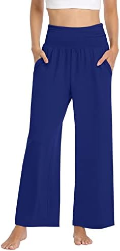 Womens Yoga Pants Wide Leg Summer Lightweight Loose Fit Lounge Pajama